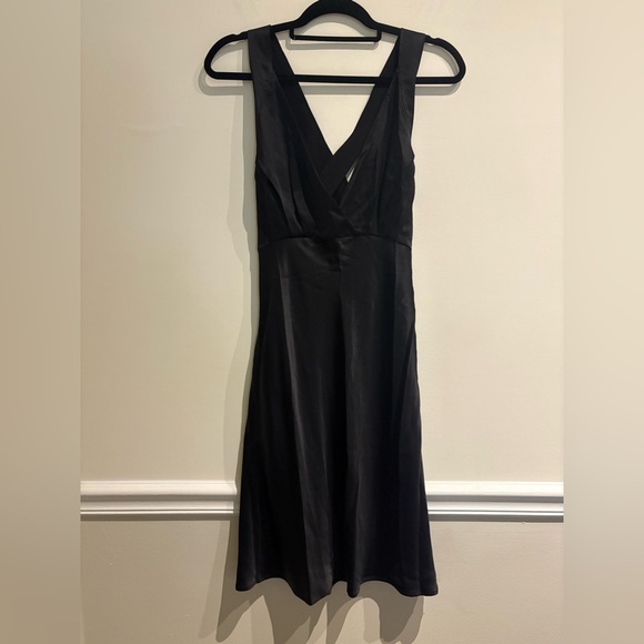 KHAITE Milo Silk-Satin Midi Dress Black size 4 (altered) - Picture 9 of 16